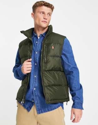 Polo Ralph Lauren - El Cap - Gewatteerde bodywarmer met donsvulling in olijfgroen