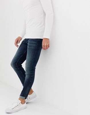 Polo Ralph Lauren - Eldridge - Skinny-fit jeans met stretch in donkere vintage wassing-Blauw