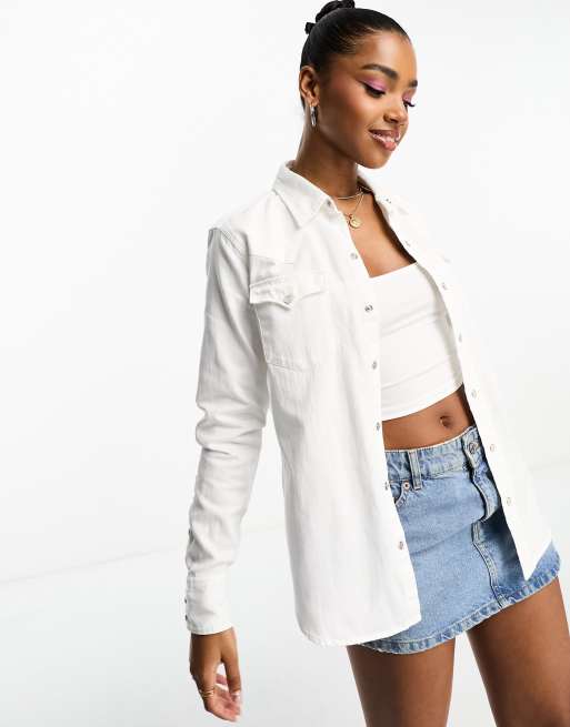 White hot sale cowgirl shirt