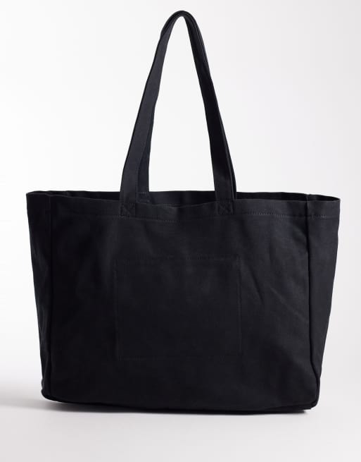 Polo Ralph Lauren embroidered canvas tote in black, 4 of 4
