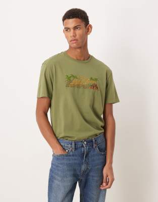 Polo Ralph Lauren Polo Ralph Lauren embroidered scenic logo cotton t-shirt classic oversized fit in olive green