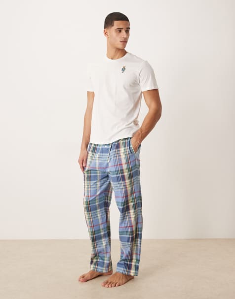 Polo Ralph Lauren - Ensemble de pyjama à logo Polo Bear - Blanc et bleu - view 1