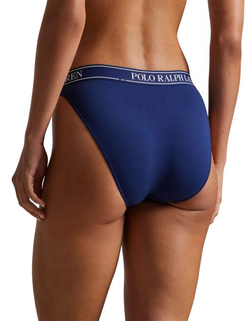 Polo Ralph Lauren essentials bundle 3 pack solid bikini brief in navy in navy - NAVY, 2 of 4