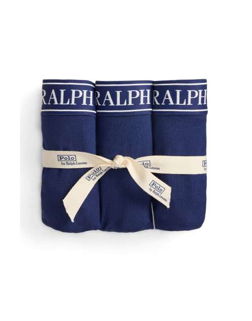 Polo Ralph Lauren essentials bundle 3 pack solid thong in navy in navy, 2 of 4
