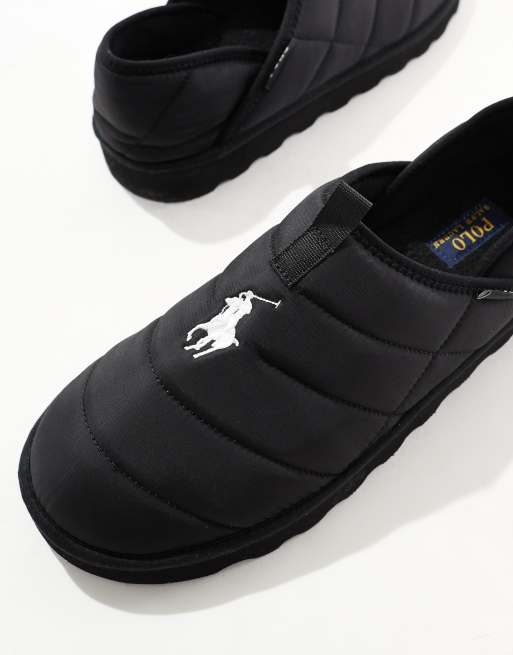 Polo Ralph Lauren Everett slippers with icon logo in black, 2 of 4