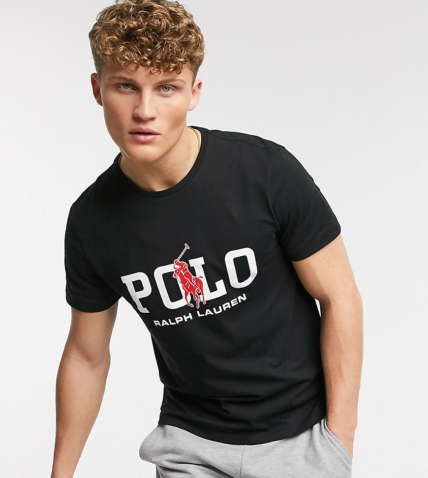 Polo Ralph Lauren - Exclusief bij Asos - T-shirt met groot spelerlogo in zwart