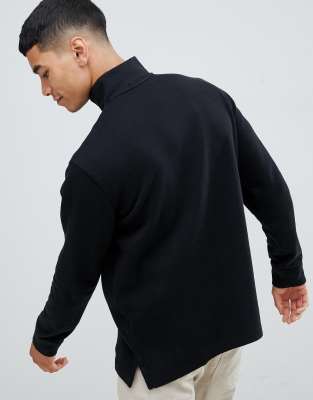 ASOS half zip cotton knit jumper 