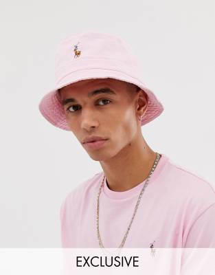 pink polo bucket hat