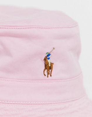 pink ralph lauren bucket hat