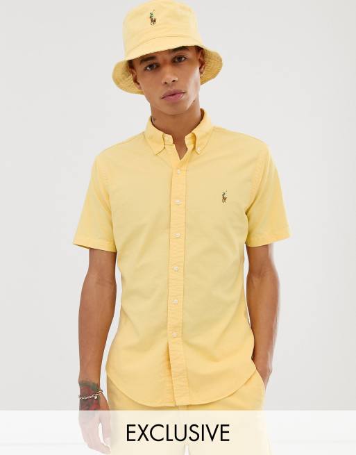 Ralph lauren yellow deals short sleeve shirt