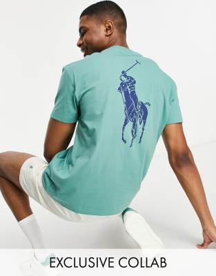 Polo Ralph Lauren Exklusivt Samarbete Med Asos Gron T Shirt Med Hastlogga Baktill Asos