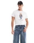 [Polo Ralph Lauren] Polo Ralph Lauren explorer bear print t-shirt classic oversized fit in white L white