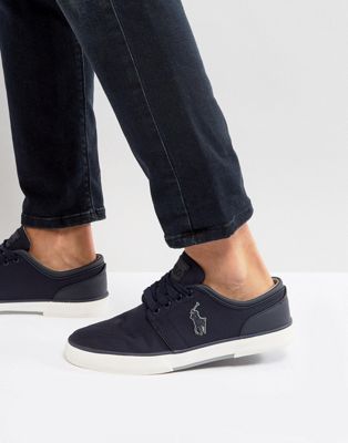 Polo Ralph Lauren Faxon Sneakers Perforated Nylon in Navy | ASOS