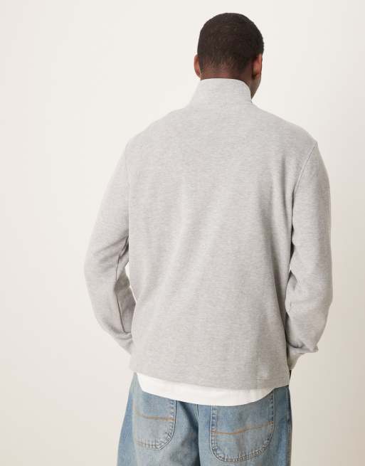 Polo Ralph Lauren - Felpa a maniche lunghe grigia con zip corta, 3 di 4