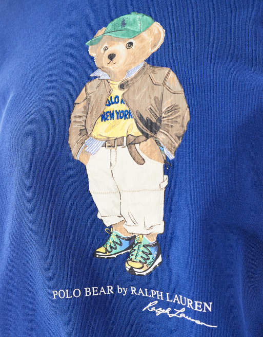 Polo Ralph Lauren - Felpa blu con Polo Bear, 3 di 4