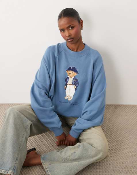 Polo Ralph Lauren - Felpa comoda blu con orsetto polo - view 1