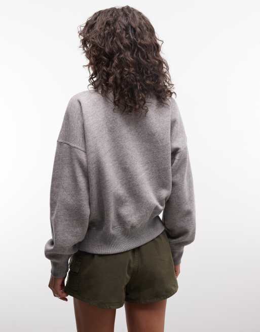 Polo Ralph Lauren - Felpa comoda grigia con zip corta e logo, 4 di 4