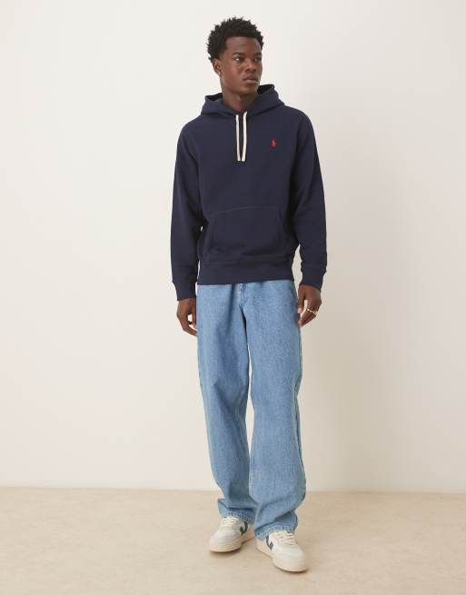 Polo Ralph Lauren - Felpa con cappuccio blu navy con logo, 2 di 5