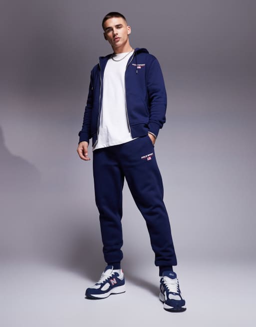 Polo Ralph Lauren - Felpa con cappuccio e joggers blu navy