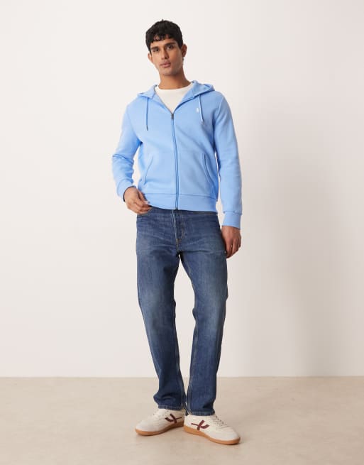 Polo Ralph Lauren - Felpa con cappuccio e zip blu con logo, 2 di 5
