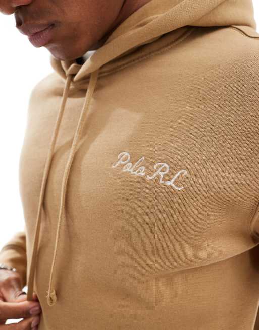 Polo Ralph Lauren Felpa con cappuccio in pile color cammello con