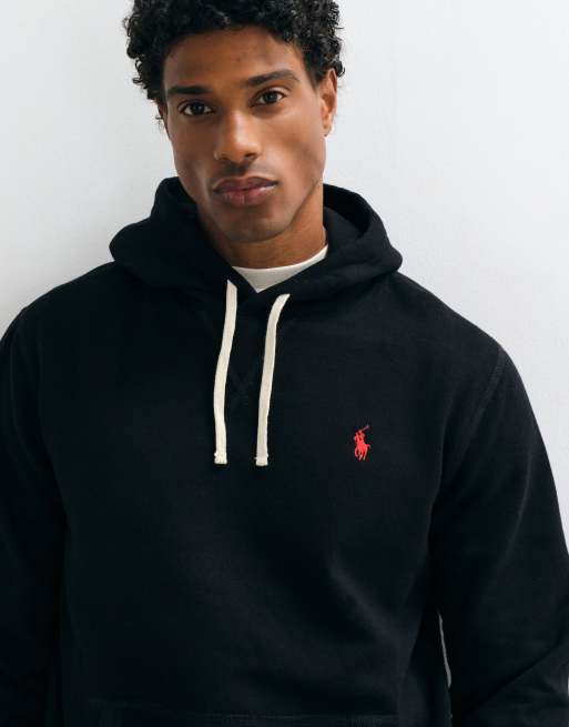 Polo Ralph Lauren - Felpa con cappuccio in pile nera con logo, 3 di 5