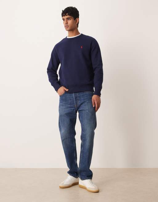 Polo Ralph Lauren - Felpa girocollo blu navy con logo, 2 di 5