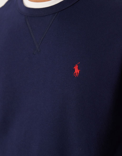 Polo Ralph Lauren - Felpa girocollo blu navy con logo, 3 di 5