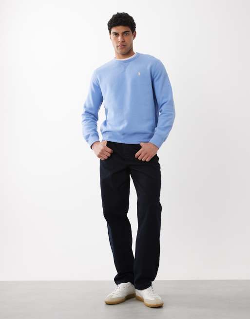 Polo Ralph Lauren - Felpa in pile blu chiaro con logo, 2 di 5