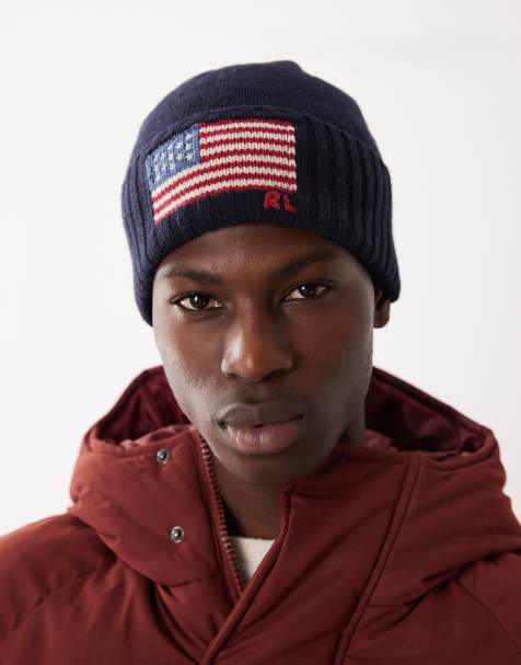 Polo Ralph Lauren flag  beanie in navy - view 1