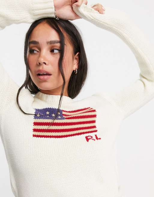 Top 63+ imagen ralph lauren flag sweater women - Thptnganamst.edu.vn