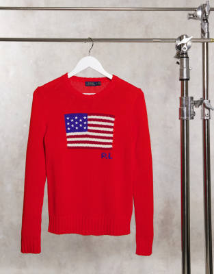 ralph lauren sweater red
