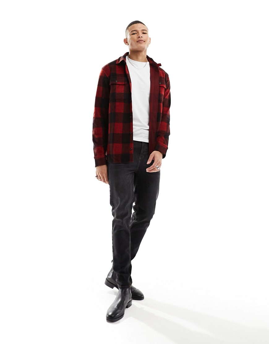 Polo Ralph Lauren flannel check overshirt in red/black