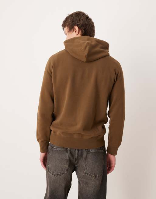 Polo Ralph Lauren – Fleece-Kapuzenpullover in Braun mit großem Logo , 3 von 5