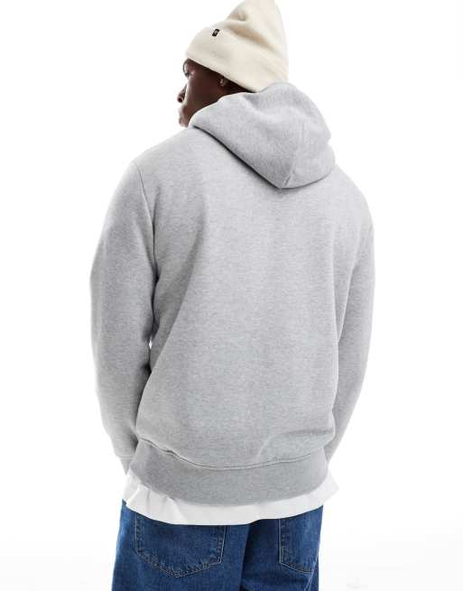 Polo Ralph Lauren – Fleece-Kapuzenpullover in Grau meliert mit Chenille-Logo-Applikation, 4 von 4