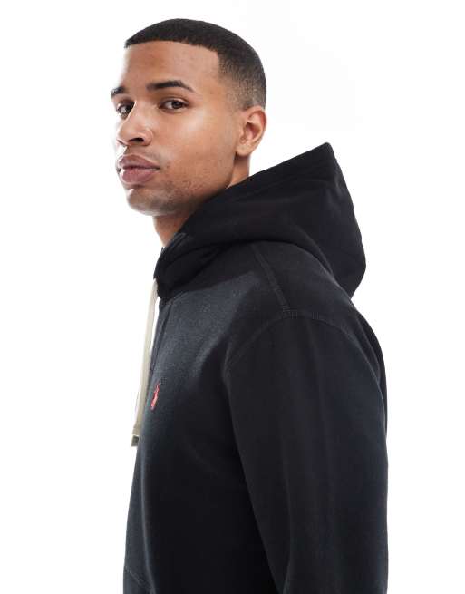 Polo Ralph Lauren – Fleece-Kapuzenpullover in Schwarz mit Markenlogo, 3 von 5