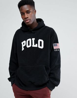 fleece polo hoodie