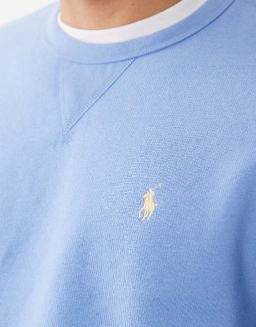 Polo Ralph Lauren – Fleece-Sweatshirt in Hellblau mit Logosymbol, 3 von 5