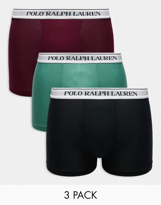 Polo Ralph Lauren – Flerfärgade trunks med logga på midjebandet, 3-pack