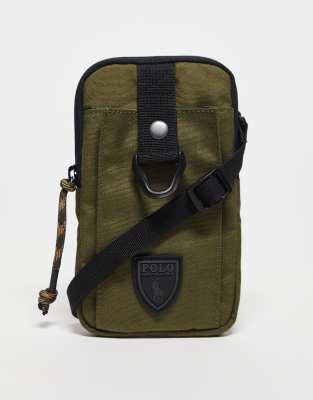 Polo Ralph Lauren flight bag in olive green with logo