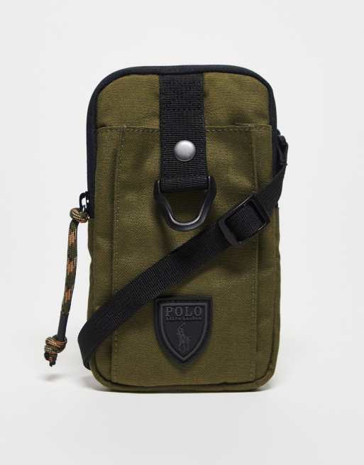 Polo Ralph Lauren flight bag in olive green with logo | ASOS