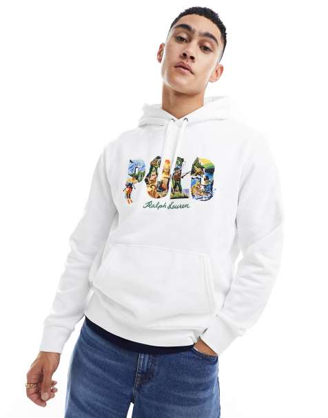 Calvin Klein hero logo comfort hoodie in cream