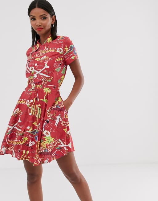 Polo Ralph Lauren – Freizeitkleid mit Hawaii-Muster bedruckt