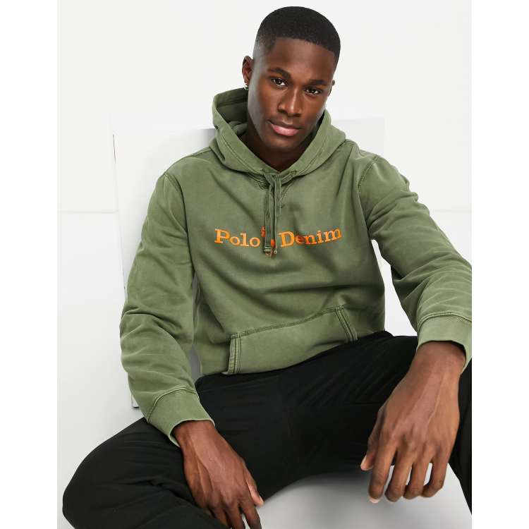 Olive green ralph hot sale lauren hoodie