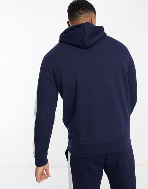 Polo Ralph Lauren front logo taped mesh hoodie in navy CO-ORD | ASOS