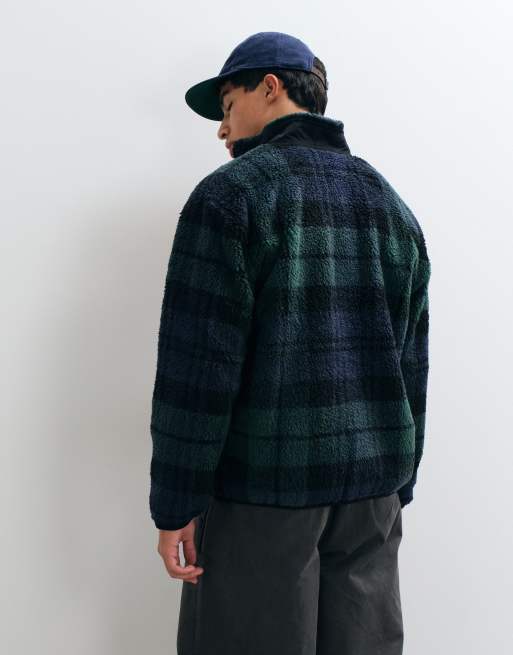 Polo Ralph Lauren full zip plaid sweatshirt in green and black, 4 of 5
