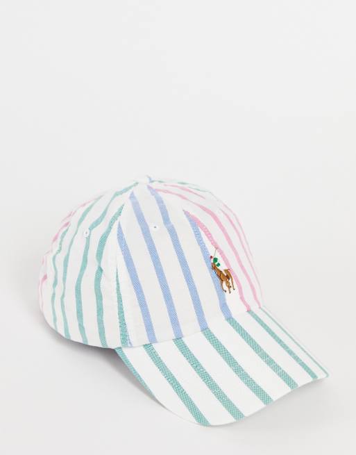 Polo Ralph Lauren fun stripe cap in multi colour