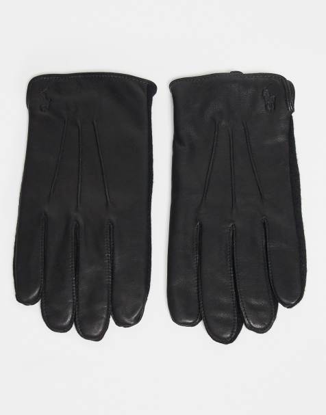 Polo Ralph Lauren - Gants en cuir et matériaux mélangés - Noir - view 1