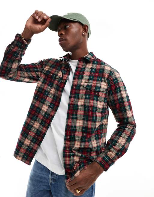 Polo Ralph Lauren - Geborsteld geruit Oxford overhemd met klassieke oversized pasvorm en 2 zakken in rood/groen