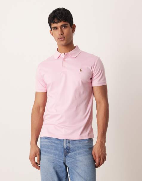 Polo Ralph Lauren - Gebreid T-shirt met korte mouwen en icoonlogo in roze - view 1